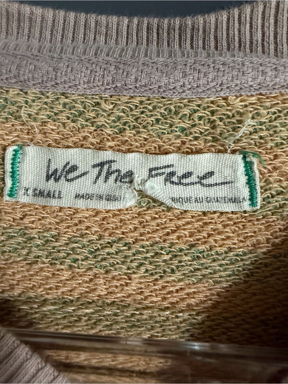 Free People We The Free Classic Striped Oversized Crewneck XS - Picture 4 of 6